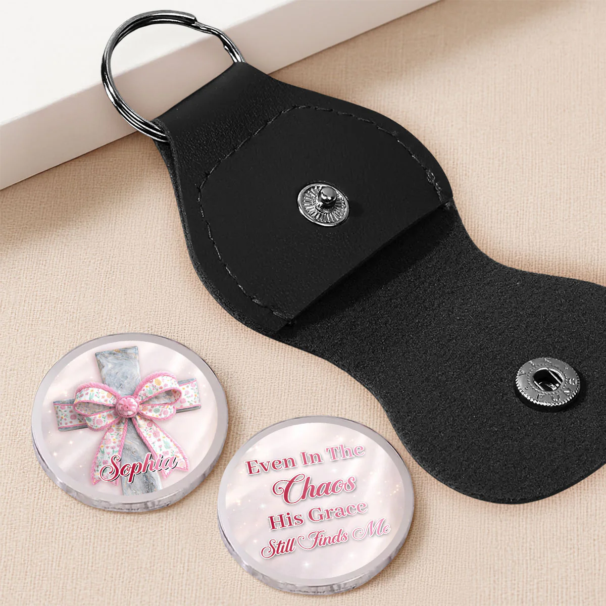 Grace In The Chaos - Personalized Custom Pocket Hug - Image 4