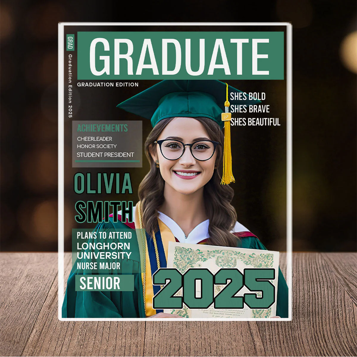 Graduate Magazine - Personalized Custom Acrylic Plaque - Image 4
