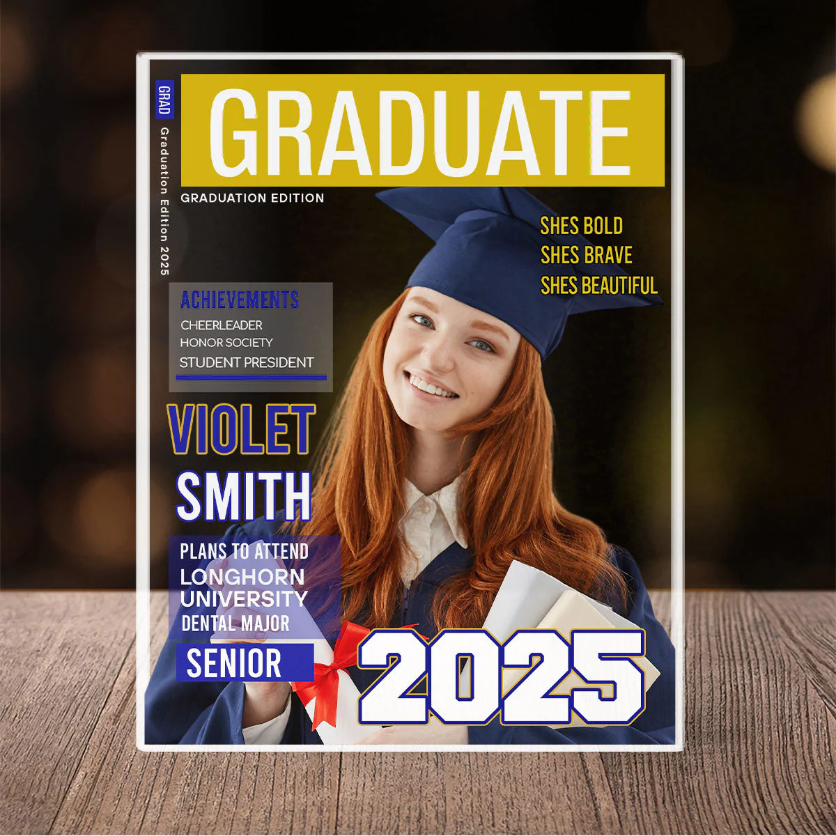 Graduate Magazine - Personalized Custom Acrylic Plaque - Image 5