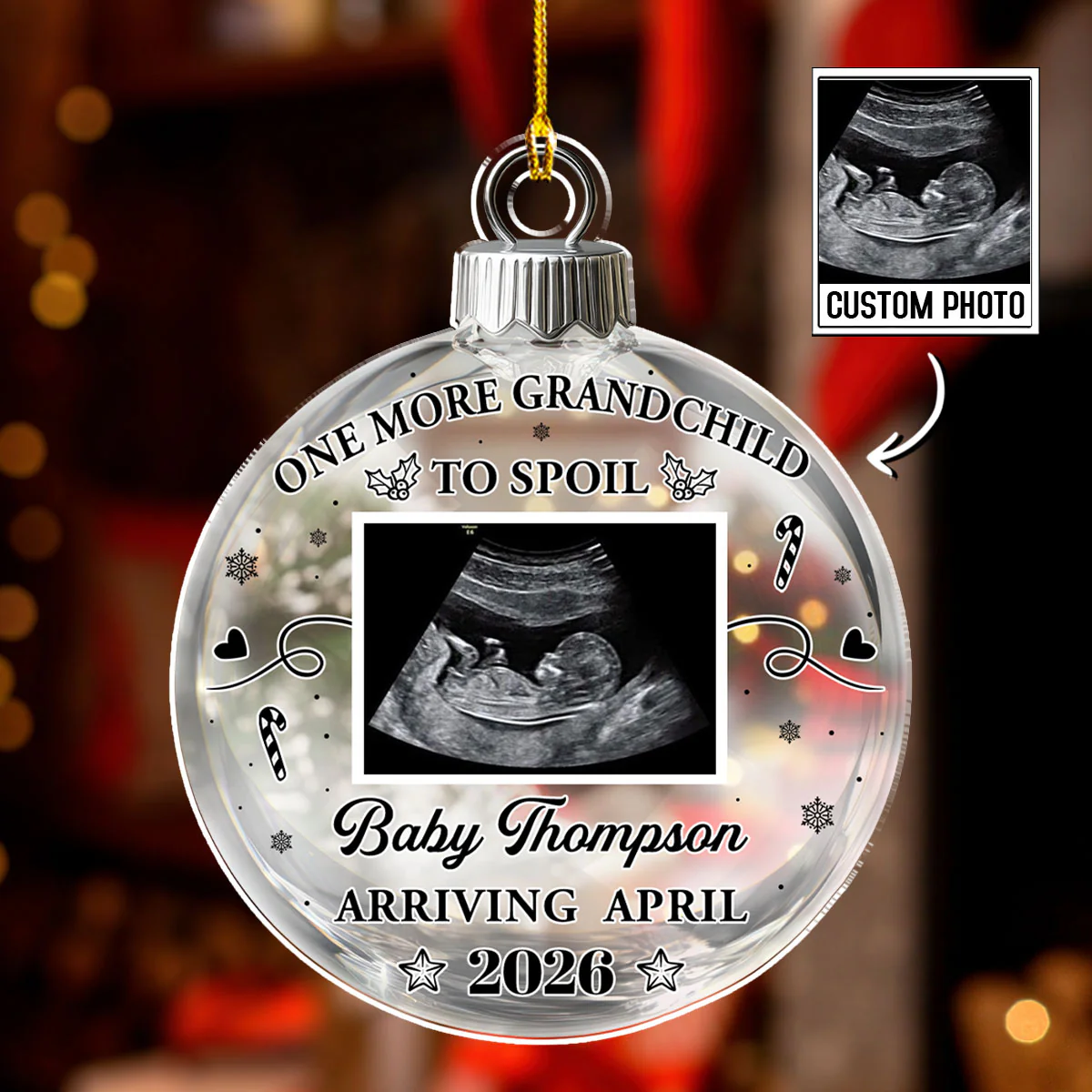 Grandchild To Spoil - Personalized Custom Acrylic Ornament
