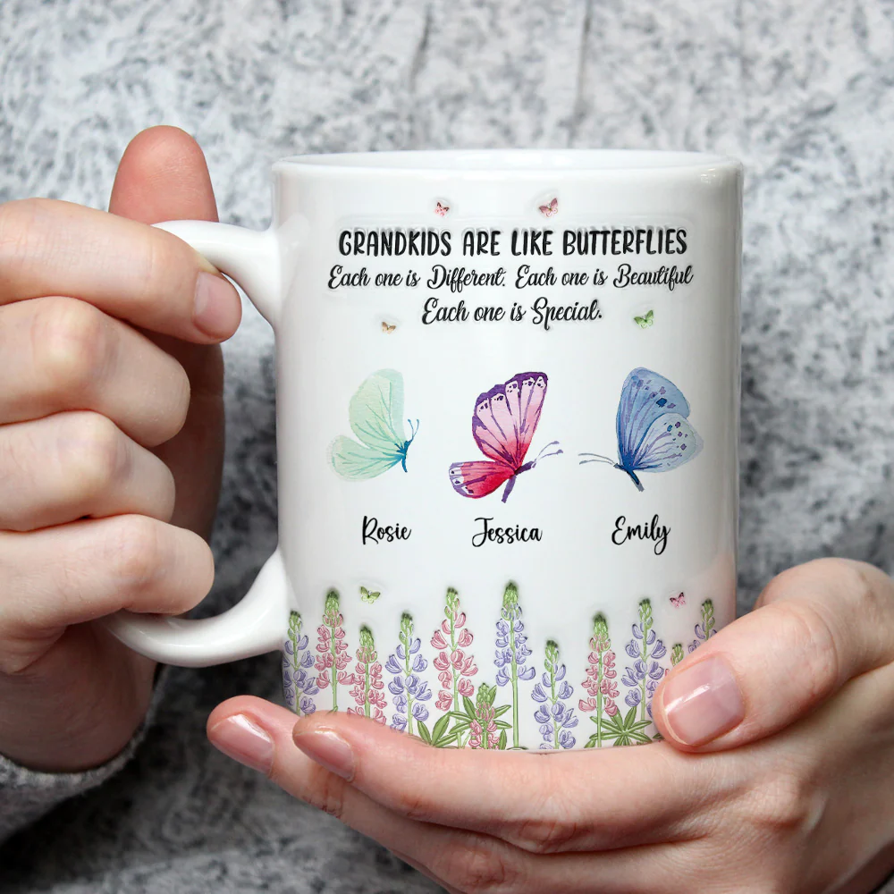 Grandchildren Make Life More Colorful - Personalized Custom 3D Inflated Effect Mug - Image 3
