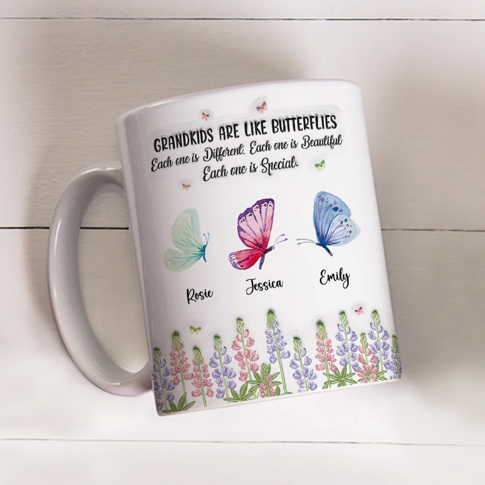 Grandchildren Make Life More Colorful - Personalized Custom 3D Inflated Effect Mug - Image 4