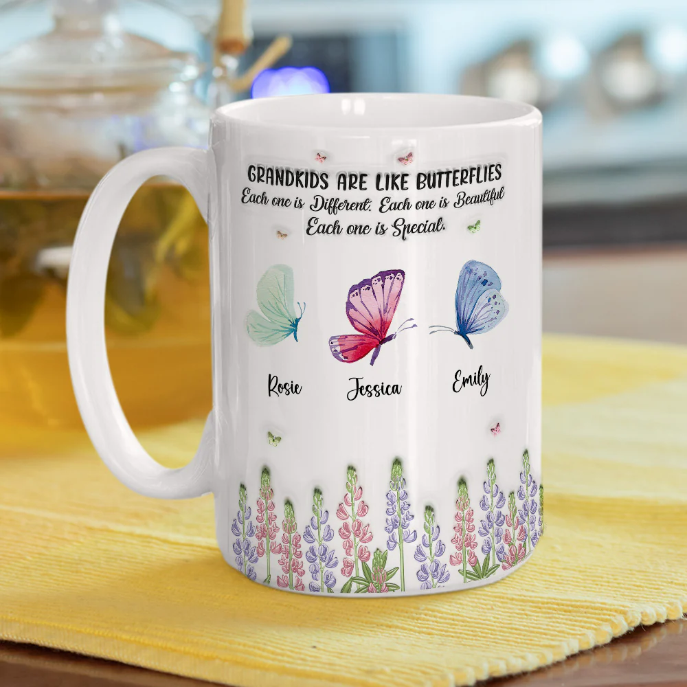 Grandchildren Make Life More Colorful - Personalized Custom 3D Inflated Effect Mug - Image 7