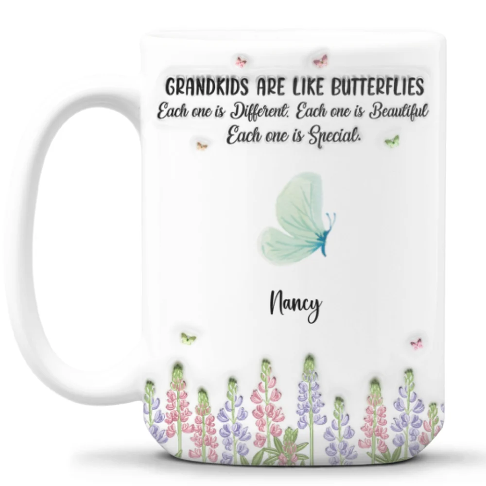 Grandchildren Make Life More Colorful - Personalized Custom 3D Inflated Effect Mug - Image 9