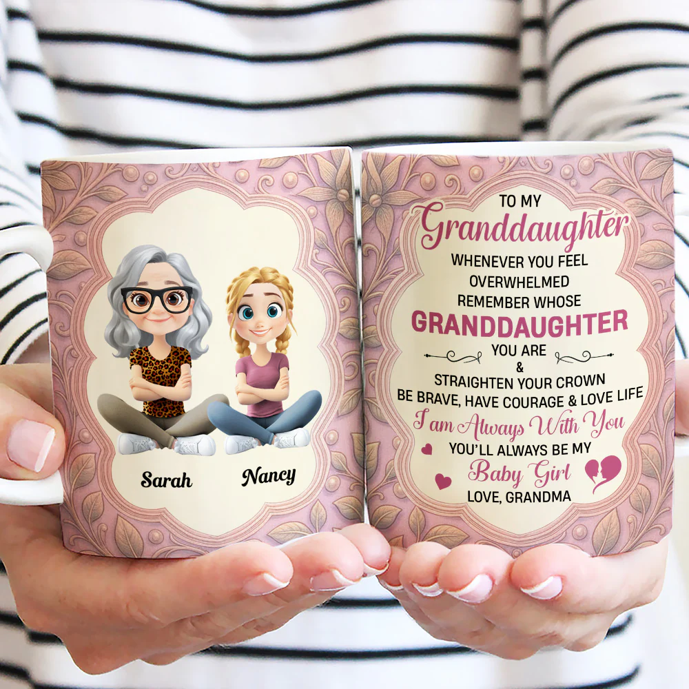 Granddaughter You Make Life Beautiful - Personalized Custom Coffee Mug - Image 2