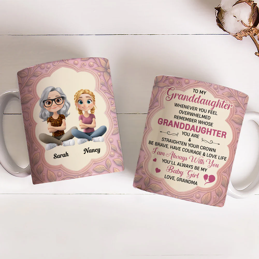 Granddaughter You Make Life Beautiful - Personalized Custom Coffee Mug - Image 3