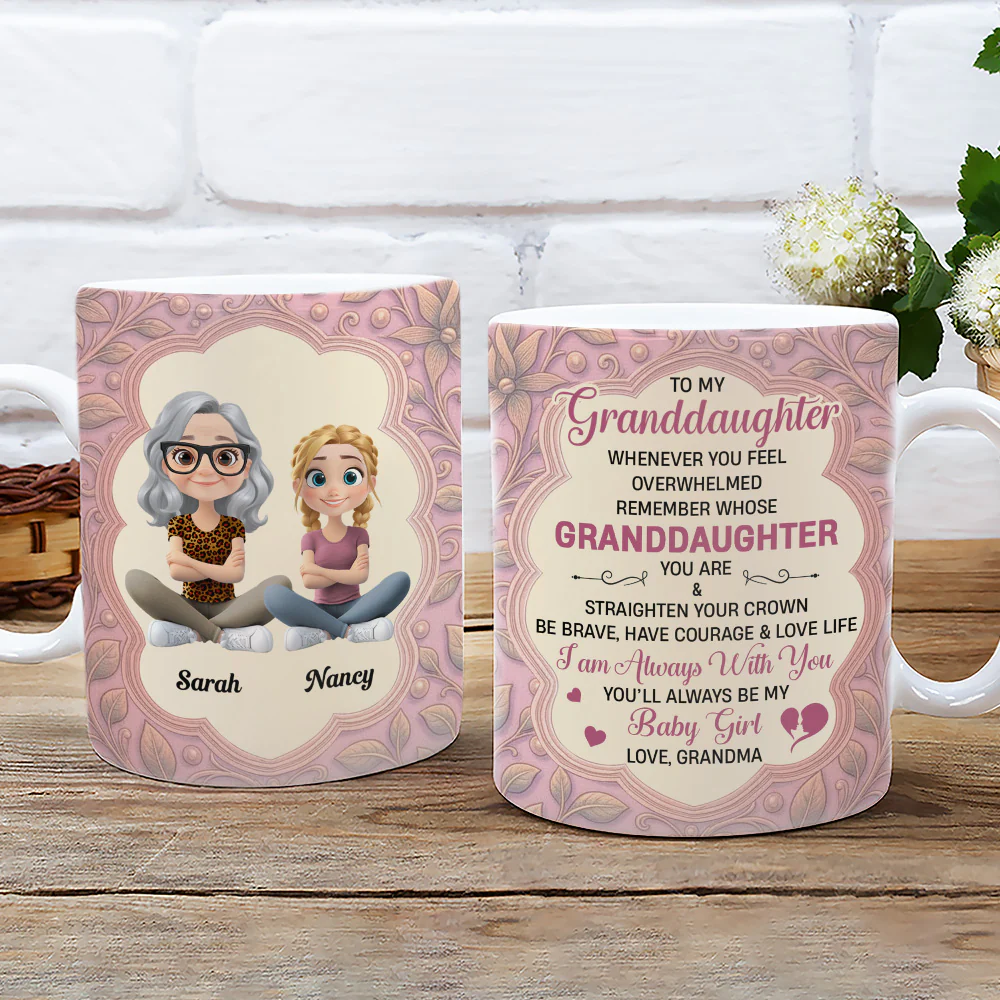 Granddaughter You Make Life Beautiful - Personalized Custom Coffee Mug - Image 4