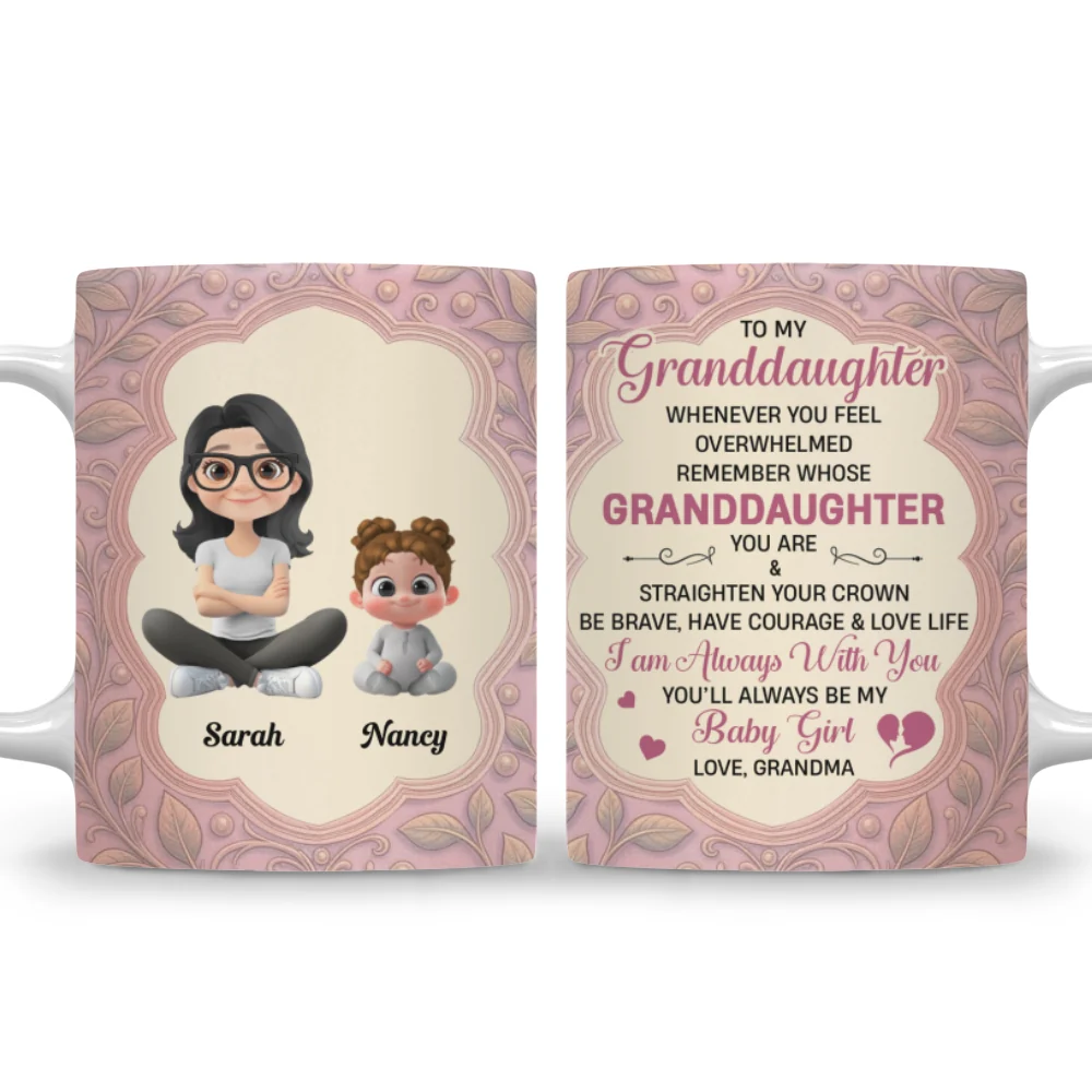 Granddaughter You Make Life Beautiful - Personalized Custom Coffee Mug - Image 7