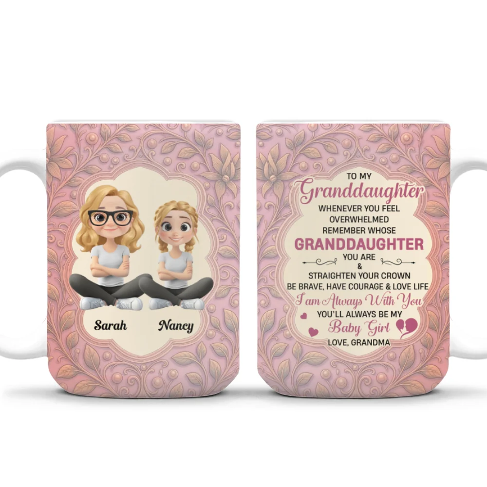 Granddaughter You Make Life Beautiful - Personalized Custom Coffee Mug - Image 8
