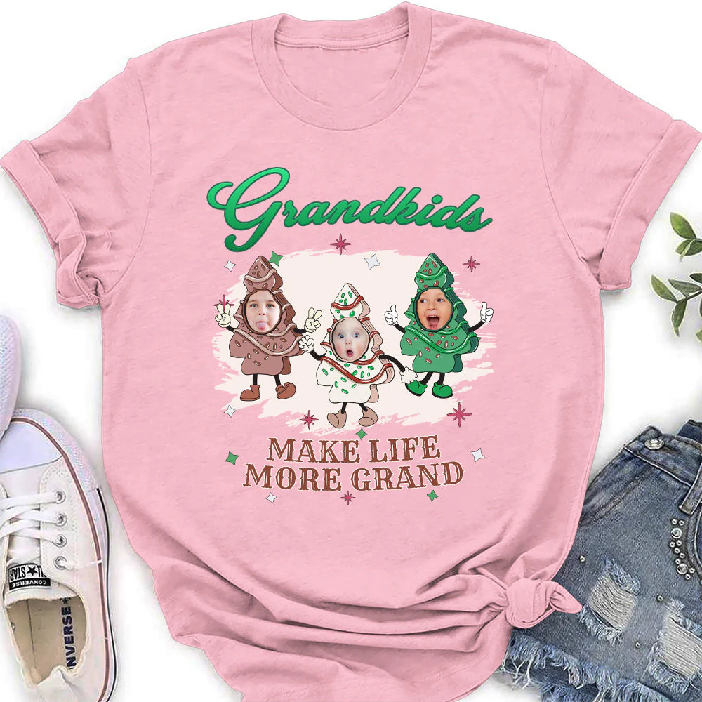 Grandkid Christmas Cake - Personalized Custom Shirt - Image 3