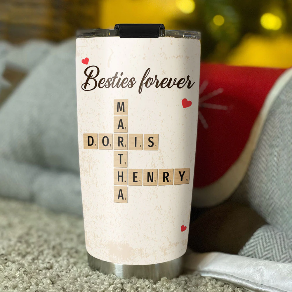 Love My Grandkids Crossword Puzzle - Personalized Custom Tumbler - Image 2
