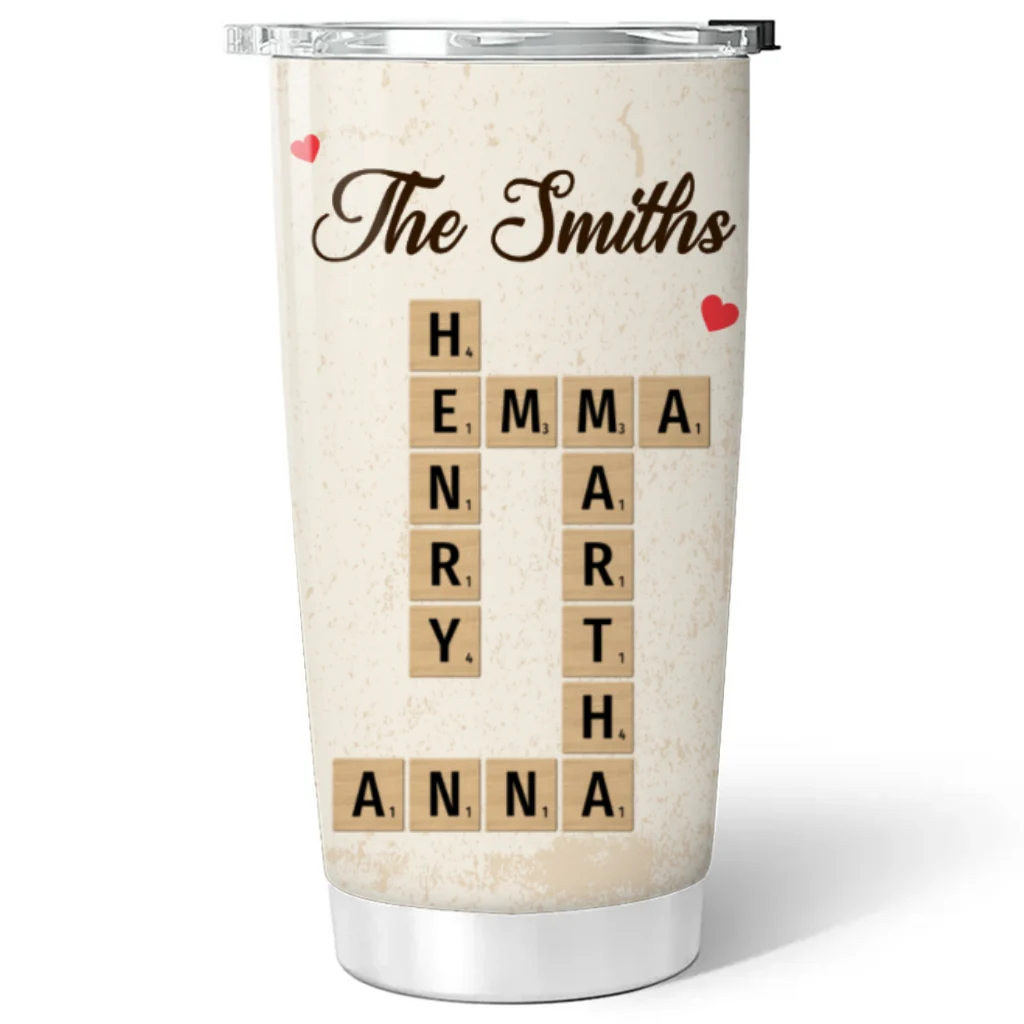 Love My Grandkids Crossword Puzzle - Personalized Custom Tumbler - Image 6
