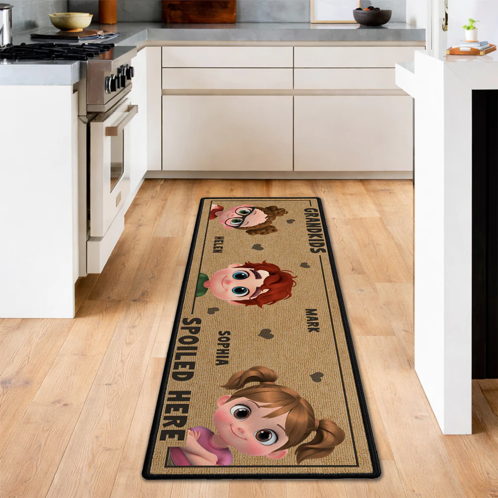 Grandkids Fill Our Hearts - Personalized Custom Runner Rug - Image 7
