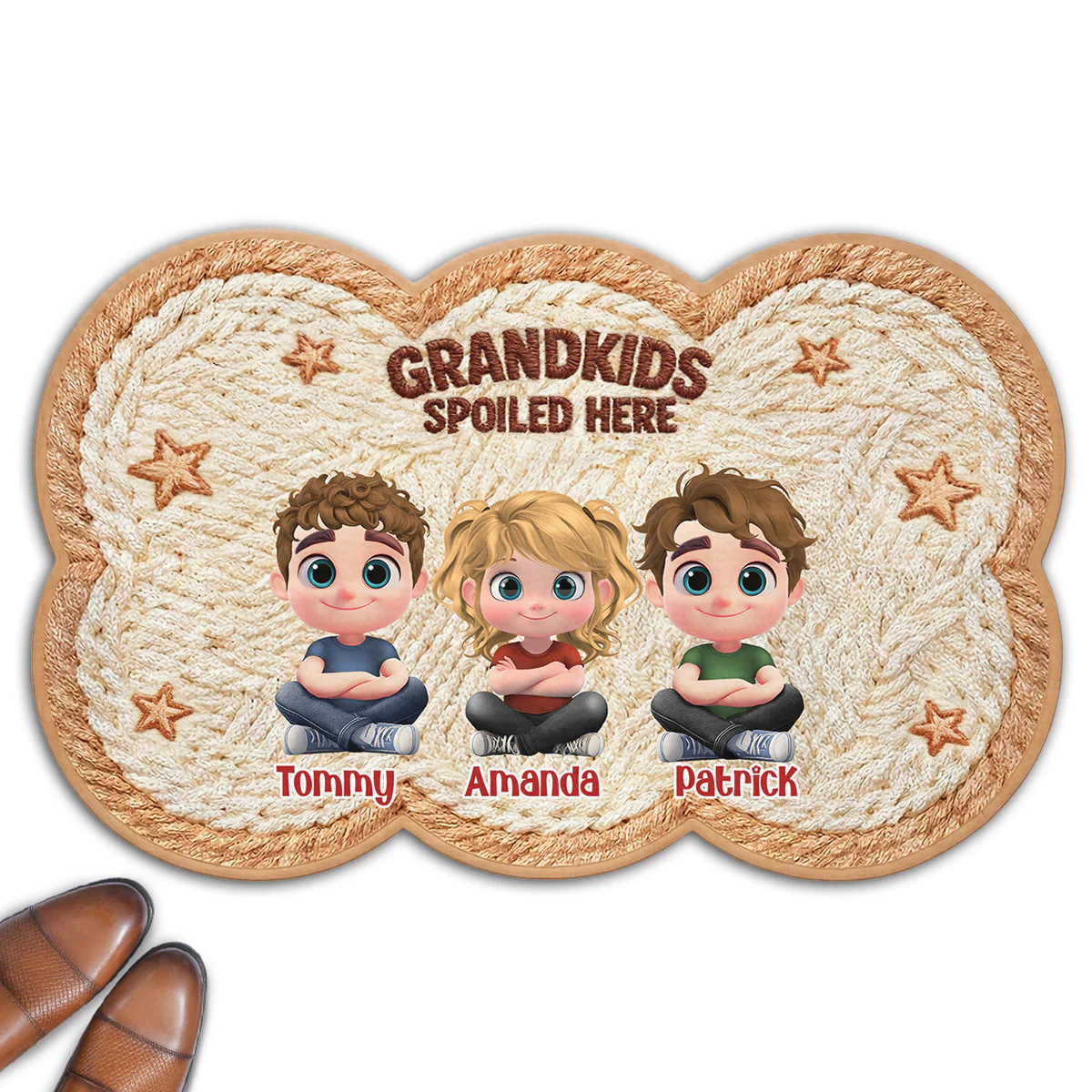 Grandkids Love And Laughter - Personalized Custom Doormat
