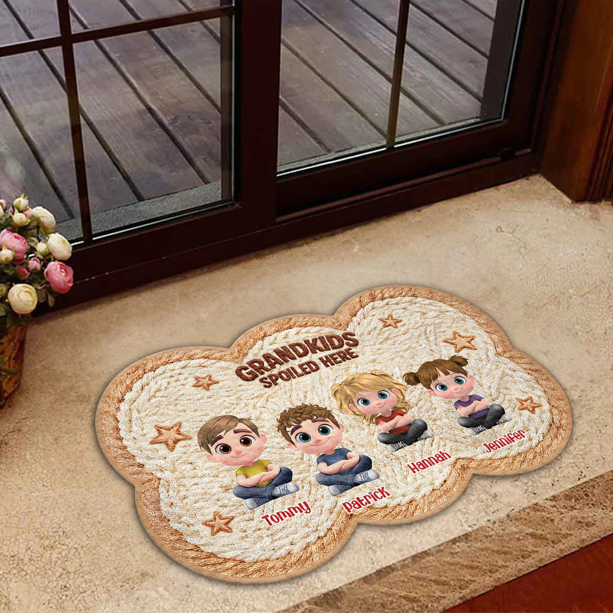 Grandkids Love And Laughter - Personalized Custom Doormat - Image 4