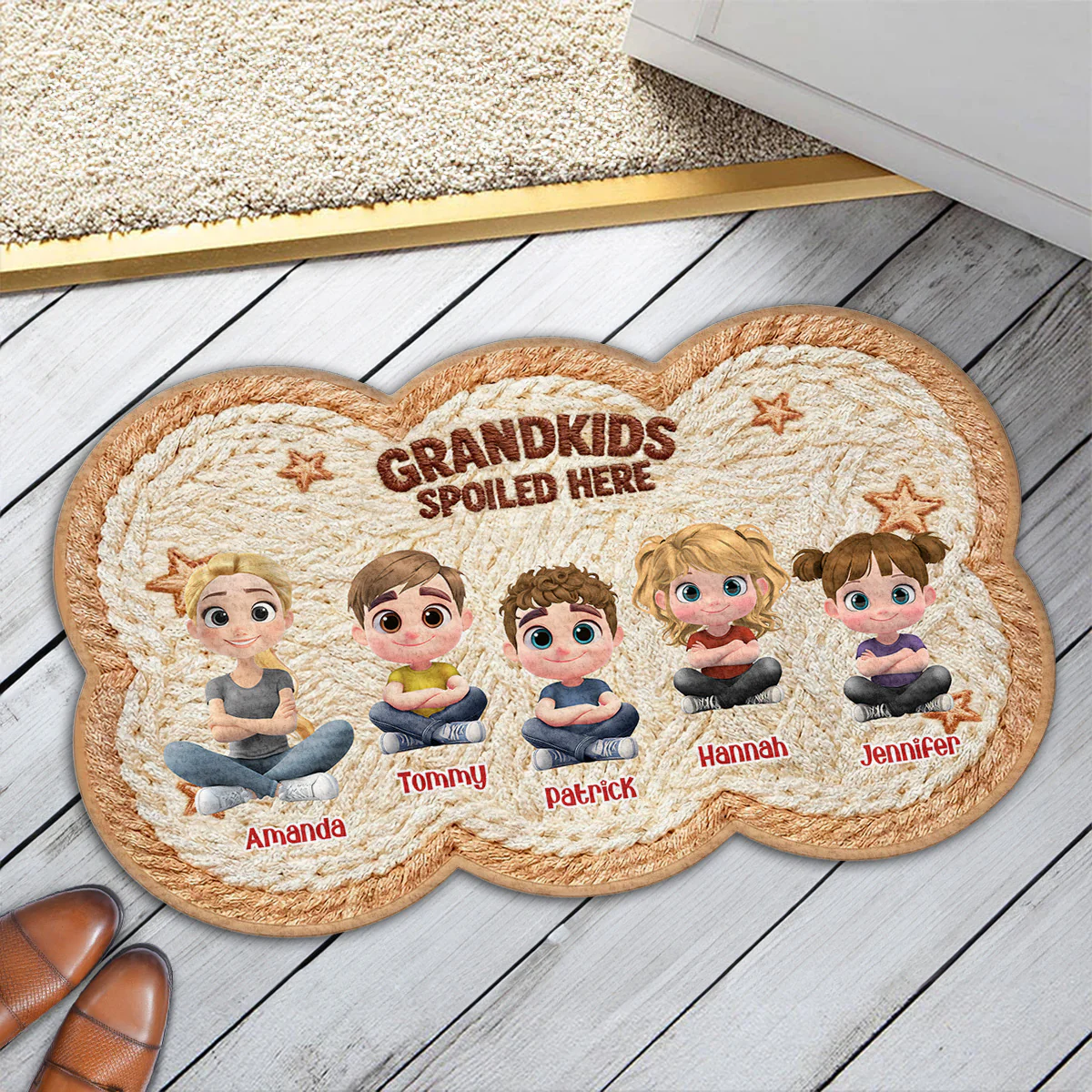 Grandkids Love And Laughter - Personalized Custom Doormat - Image 5