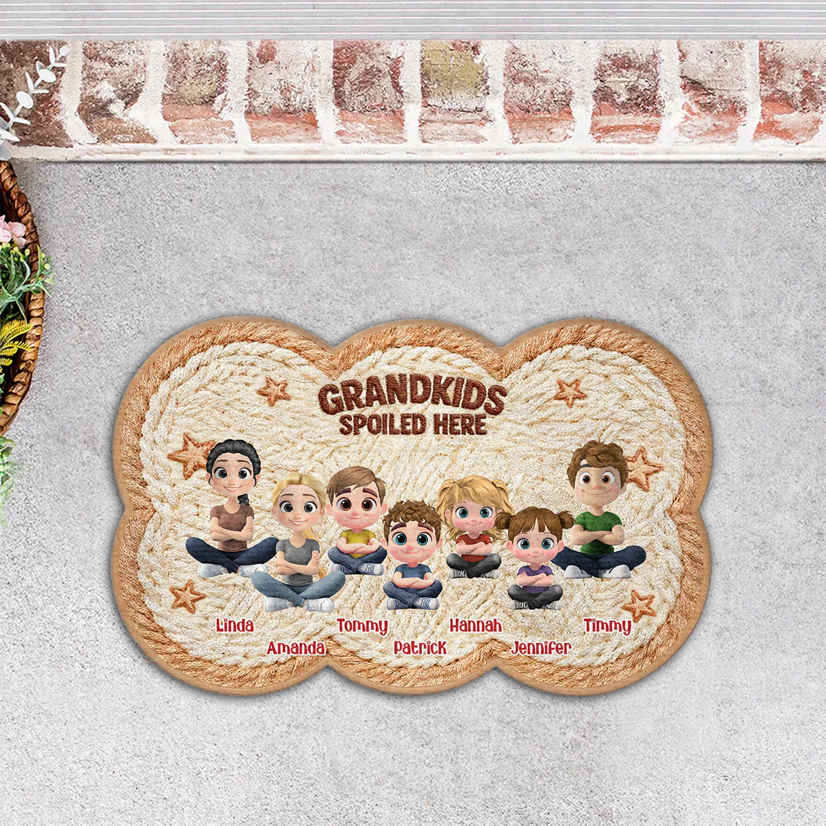 Grandkids Love And Laughter - Personalized Custom Doormat - Image 6