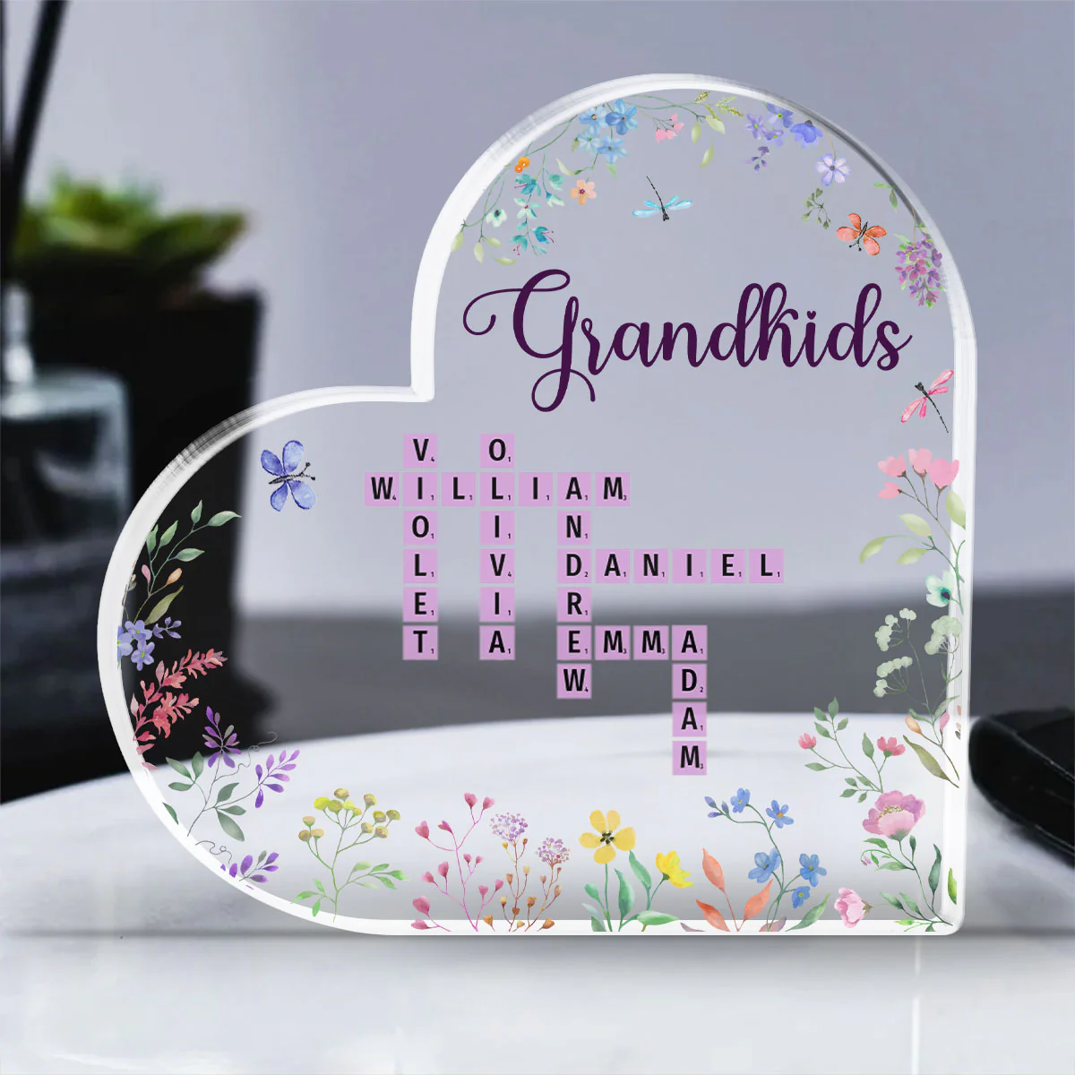 Grandkids Made Life More Grand - Personalized Custom Acrylic Plaque - Image 3