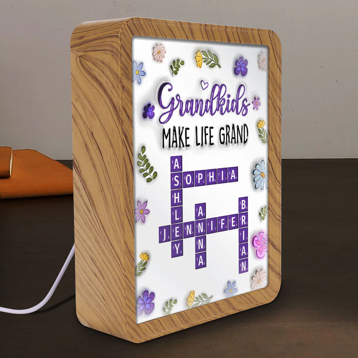 Grandkids Make Life Grand Crossword Puzzle - Personalized Custom Magic Mirror - Image 2