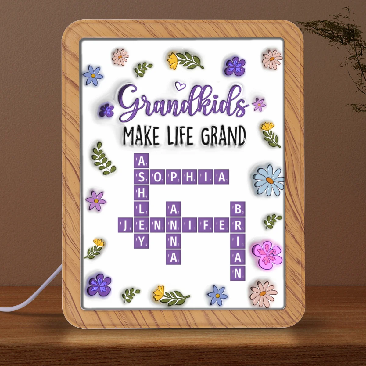 Grandkids Make Life Grand Crossword Puzzle - Personalized Custom Magic Mirror - Image 7