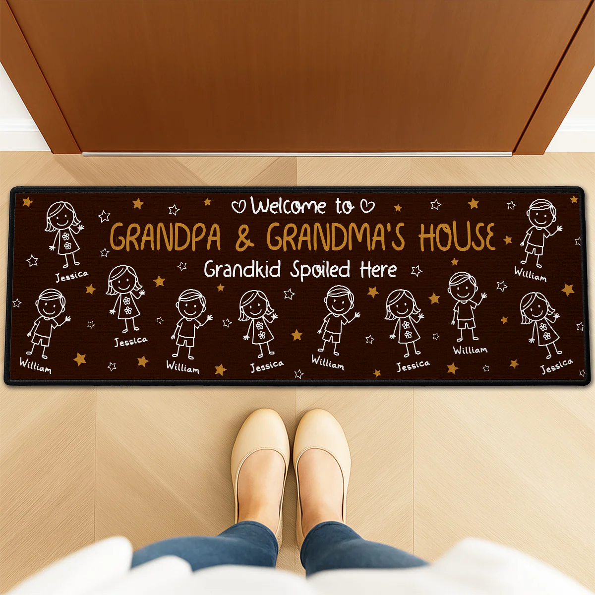 Grandkids Make Life Grand - Personalized Custom Runner Rug - Image 2