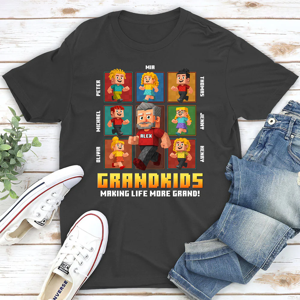 Grandkids Make Life Grand - Personalized Custom Shirt - Image 4