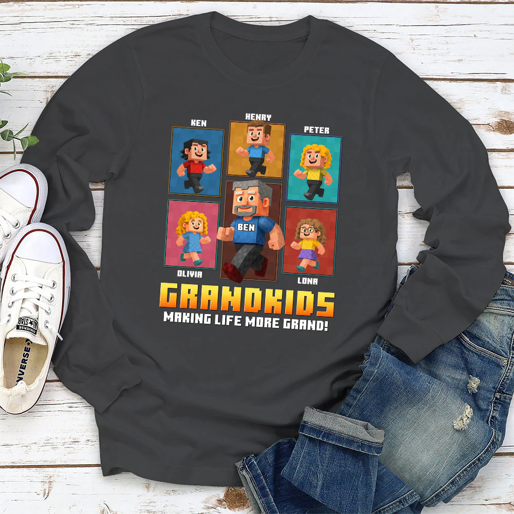 Grandkids Make Life Grand - Personalized Custom Shirt - Image 7