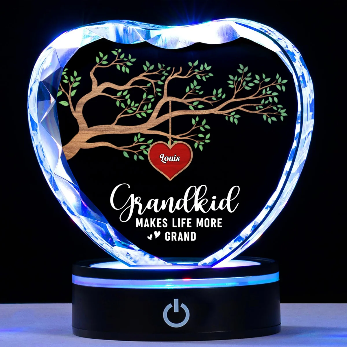 Grandkids Make Life More Grand - Personalized Custom Crystal Led Light - Image 7