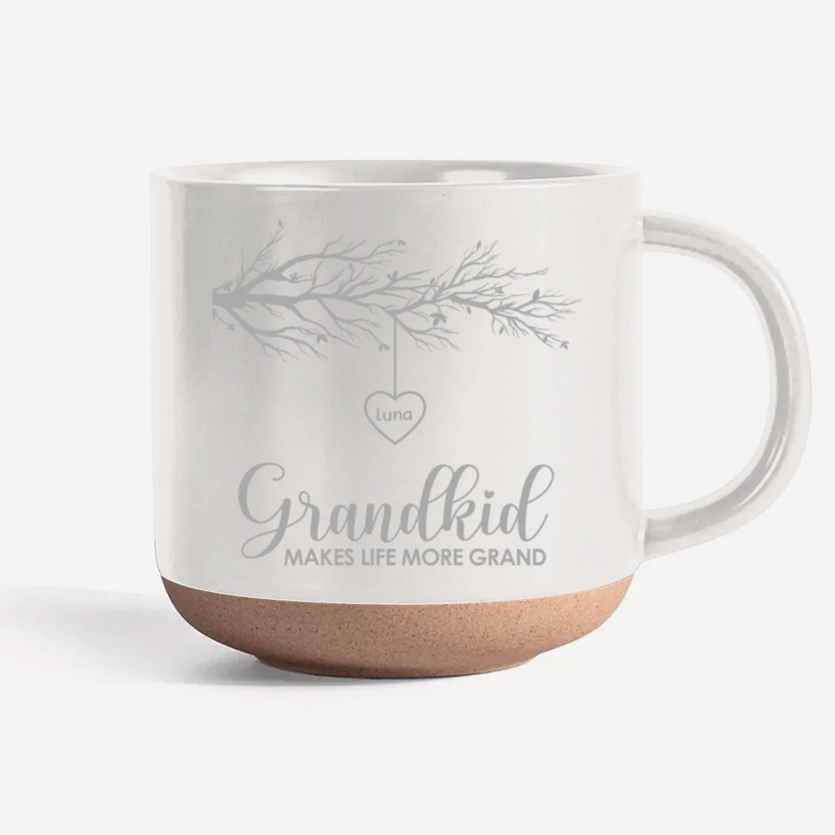 Grandkids Make Life More Grand - Personalized Custom Engraved Pottery Mug - Image 5