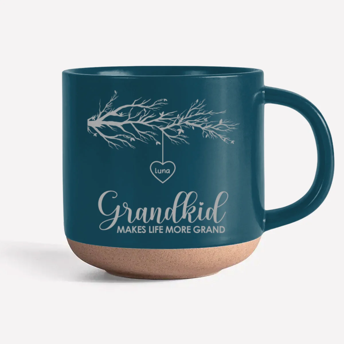 Grandkids Make Life More Grand - Personalized Custom Engraved Pottery Mug - Image 6