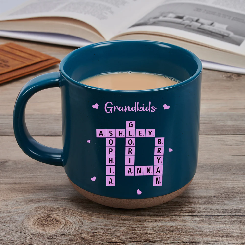 Grandkids Make Life More Grand - Personalized Custom Pottery Mug - Image 3