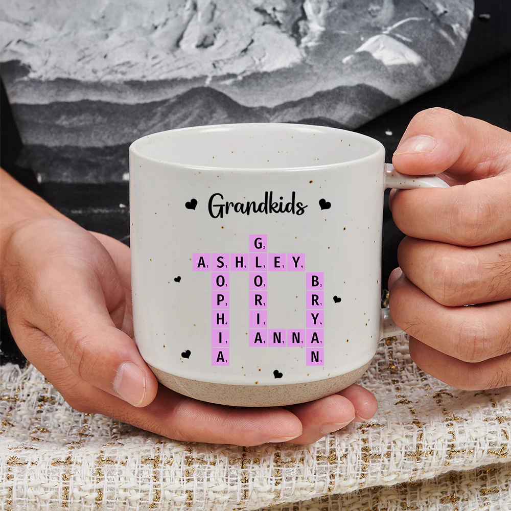 Grandkids Make Life More Grand - Personalized Custom Pottery Mug - Image 4