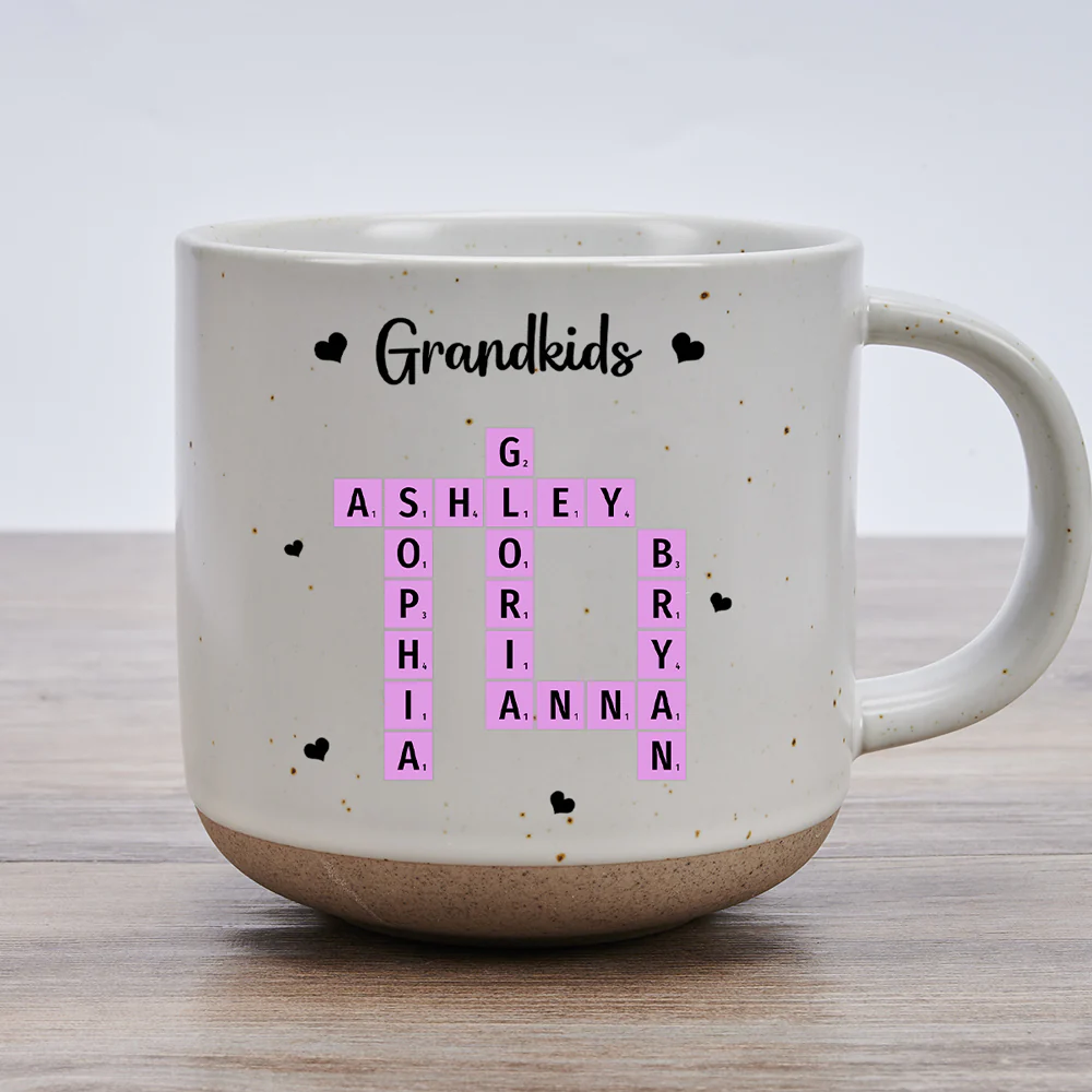 Grandkids Make Life More Grand - Personalized Custom Pottery Mug - Image 5