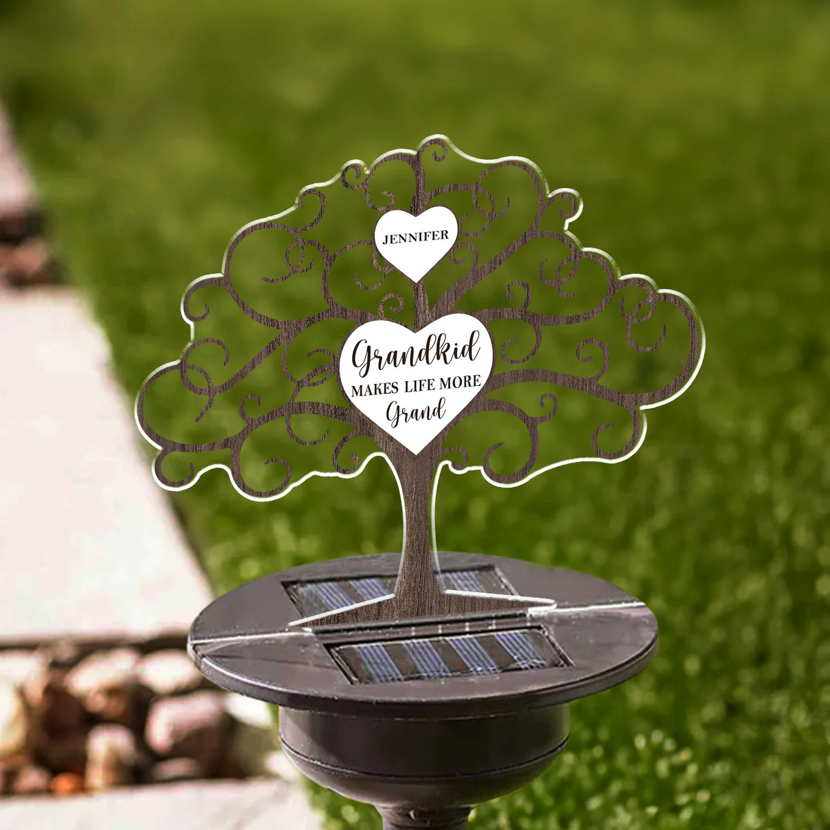 Grandkids Make Life More Grand - Personalized Custom Solar Light - Image 3