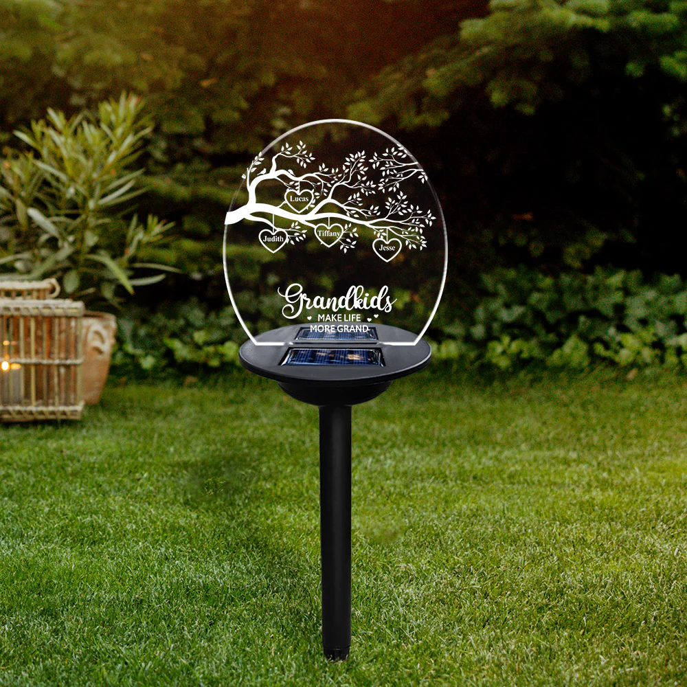 Grandkids Make Life More Grand - Personalized Custom Solar Light - Image 3
