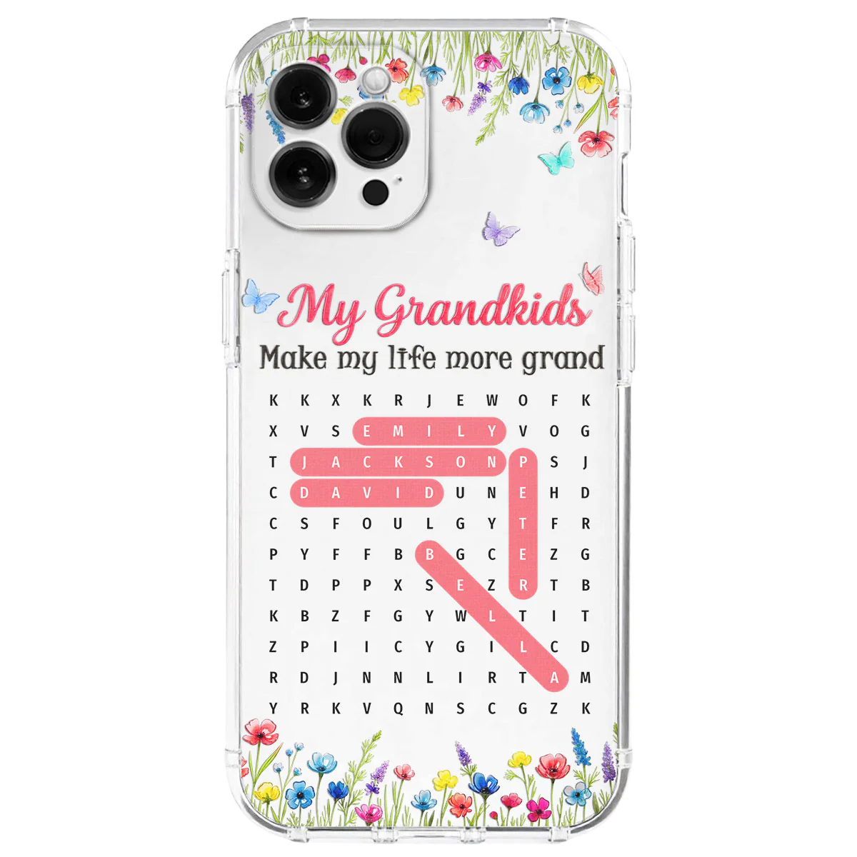 Grandkids Make Life More Grand Puzzle - Personalized Custom 3D Inflated Effect Phone Case - Image 2
