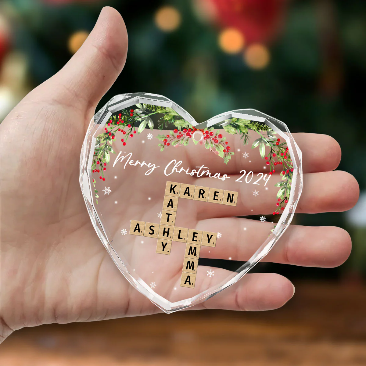 Your Love Melts My Heart - Personalized Custom Glass Ornament - Image 4
