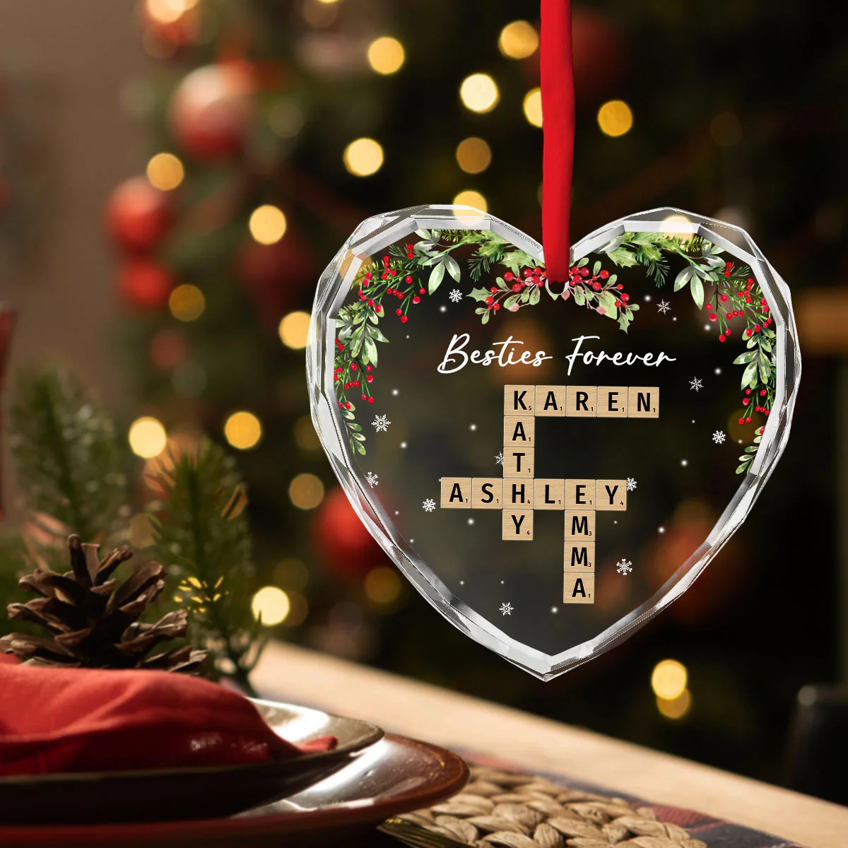 Your Love Melts My Heart - Personalized Custom Glass Ornament - Image 5