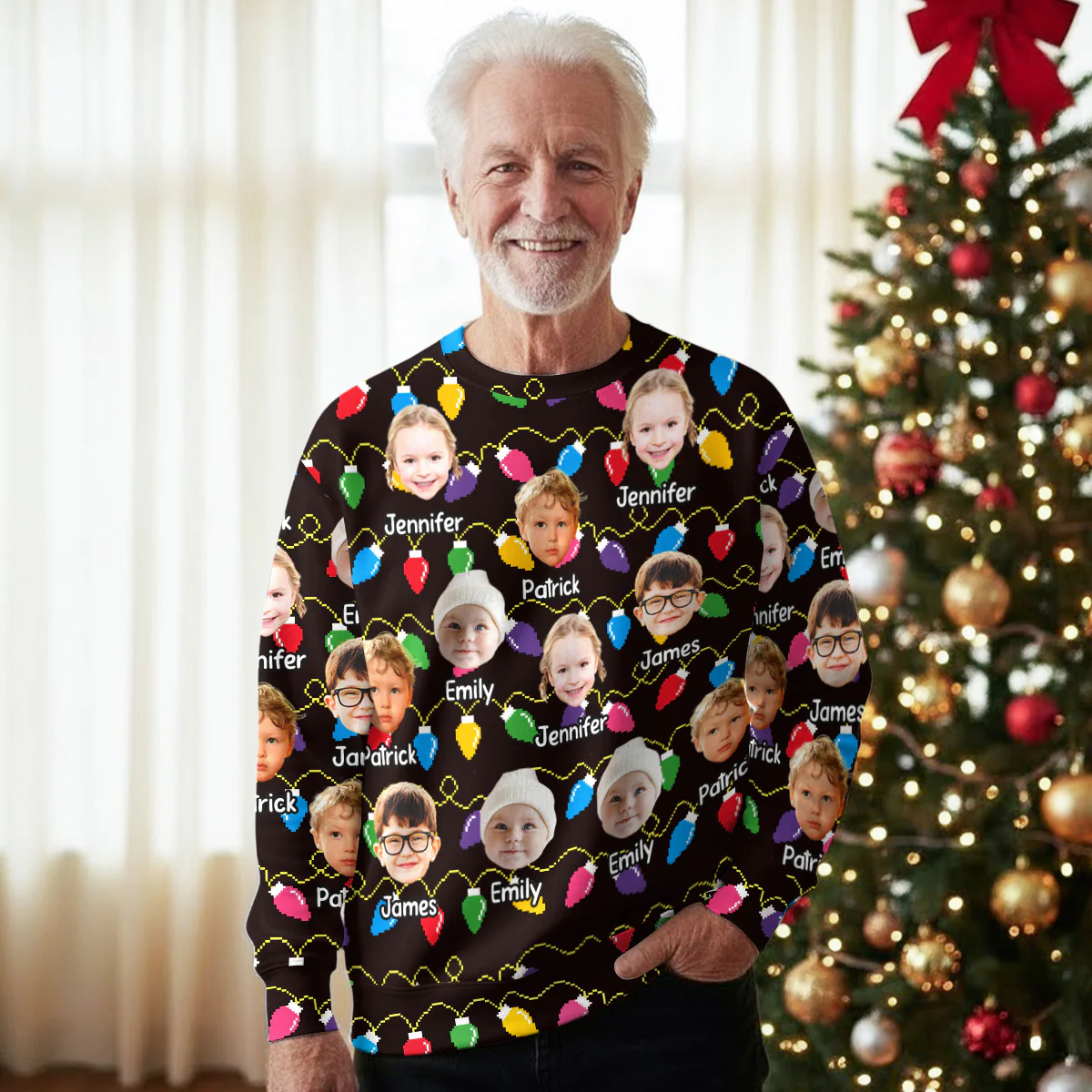 Grandkids Silly Xmas - Personalized Custom All-Over-Print Sweatshirt - Image 4