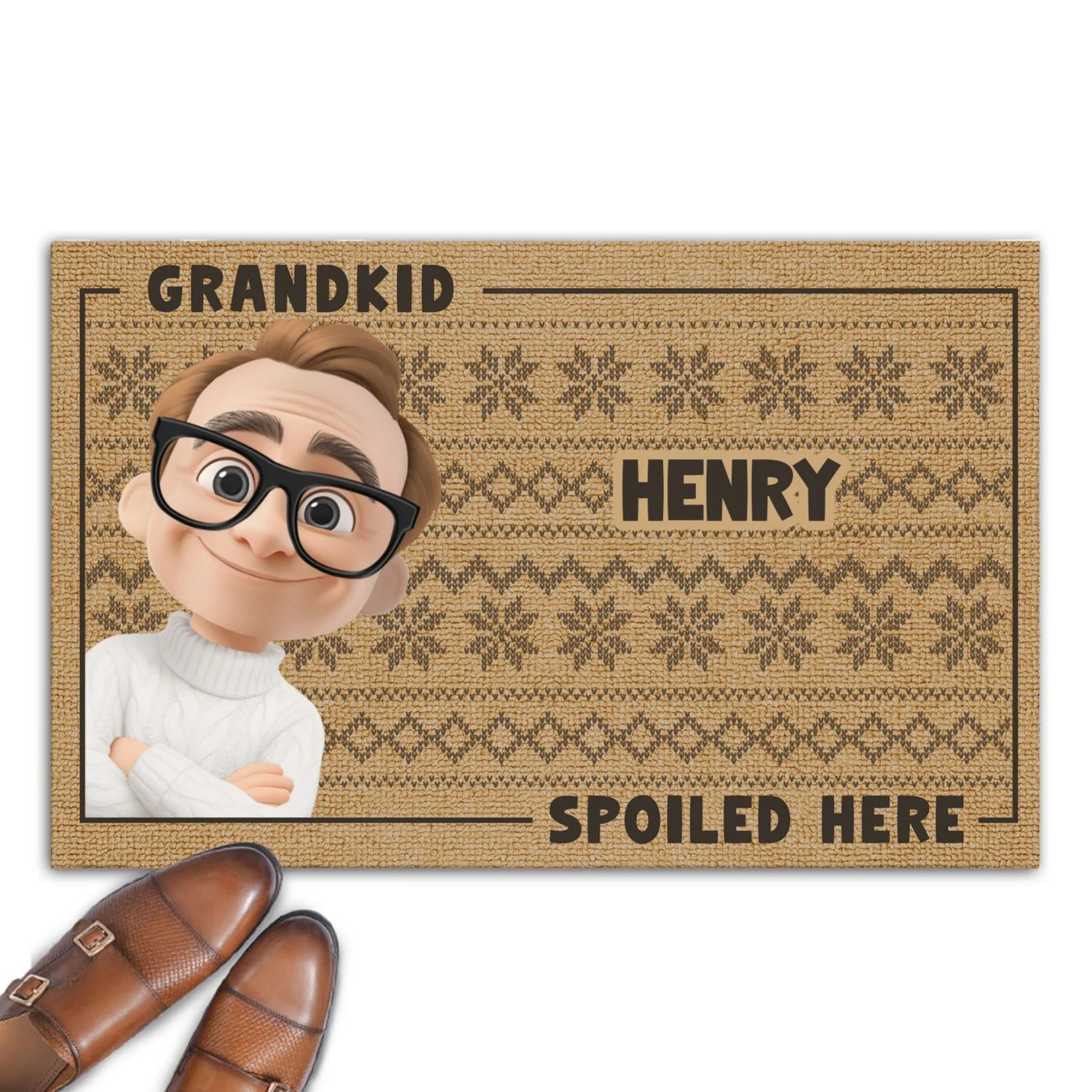 Grandkids Spoiled Here Merry Christmas - Personalized Custom Doormat - Image 7