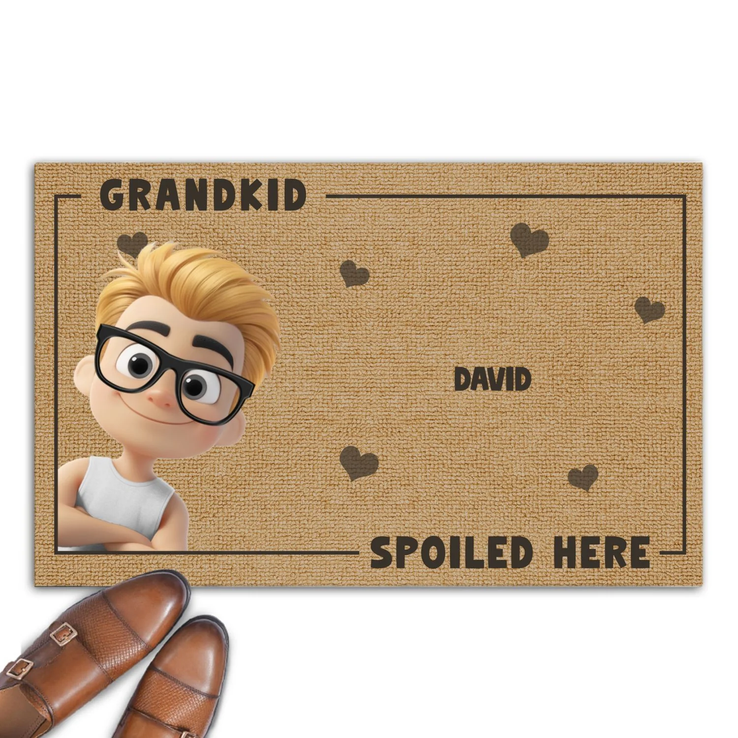 Grandkids Spoiled Here - Personalized Custom Doormat - Image 6