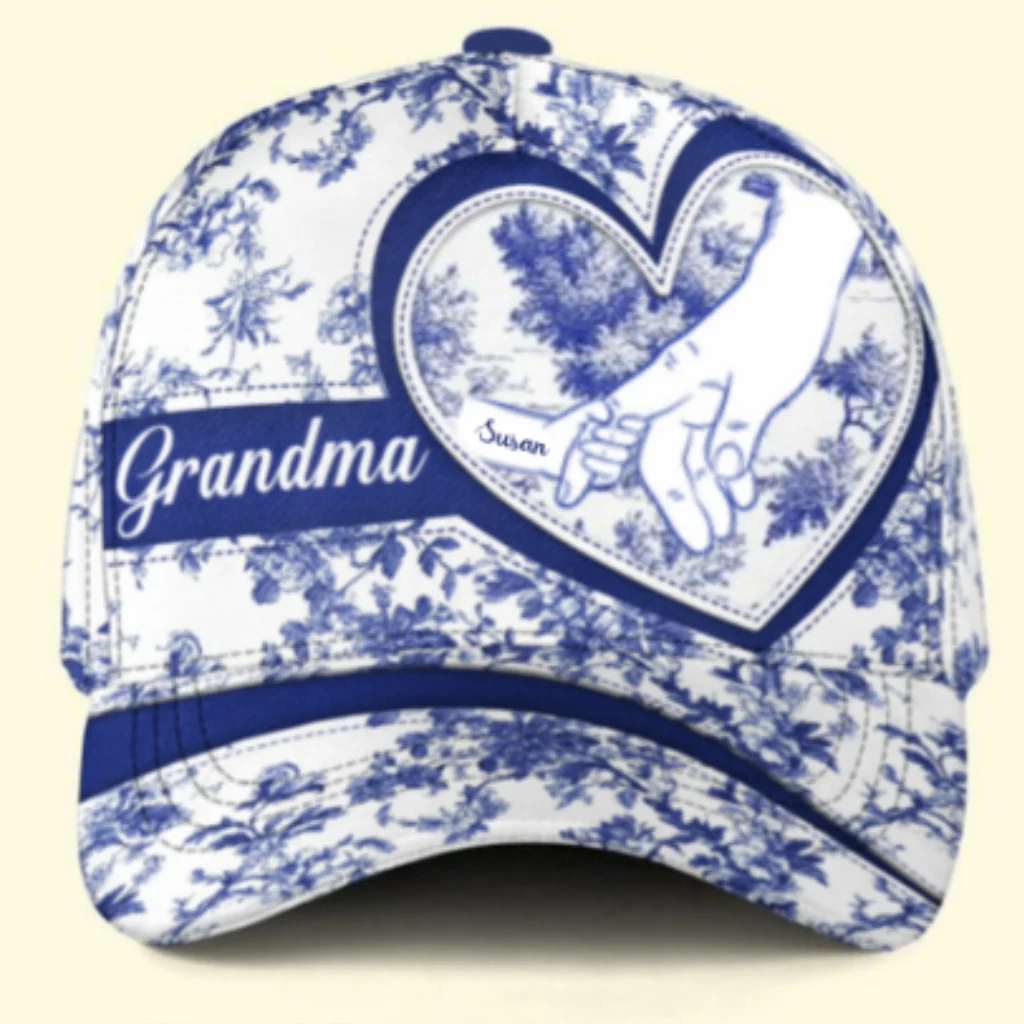 Grandkids Toile De Jouy - Personalized Classic Cap - Image 7