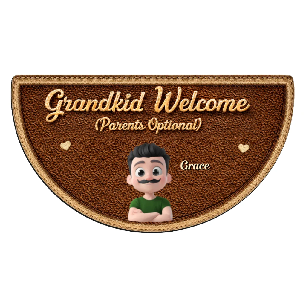Grandkids Welcome - Personalized Custom Doormat - Image 8