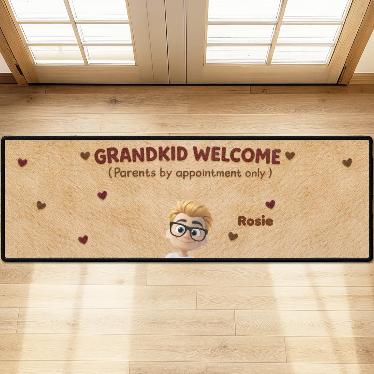 Grandkids Welcome - Personalized Custom Runner Rug - Image 8