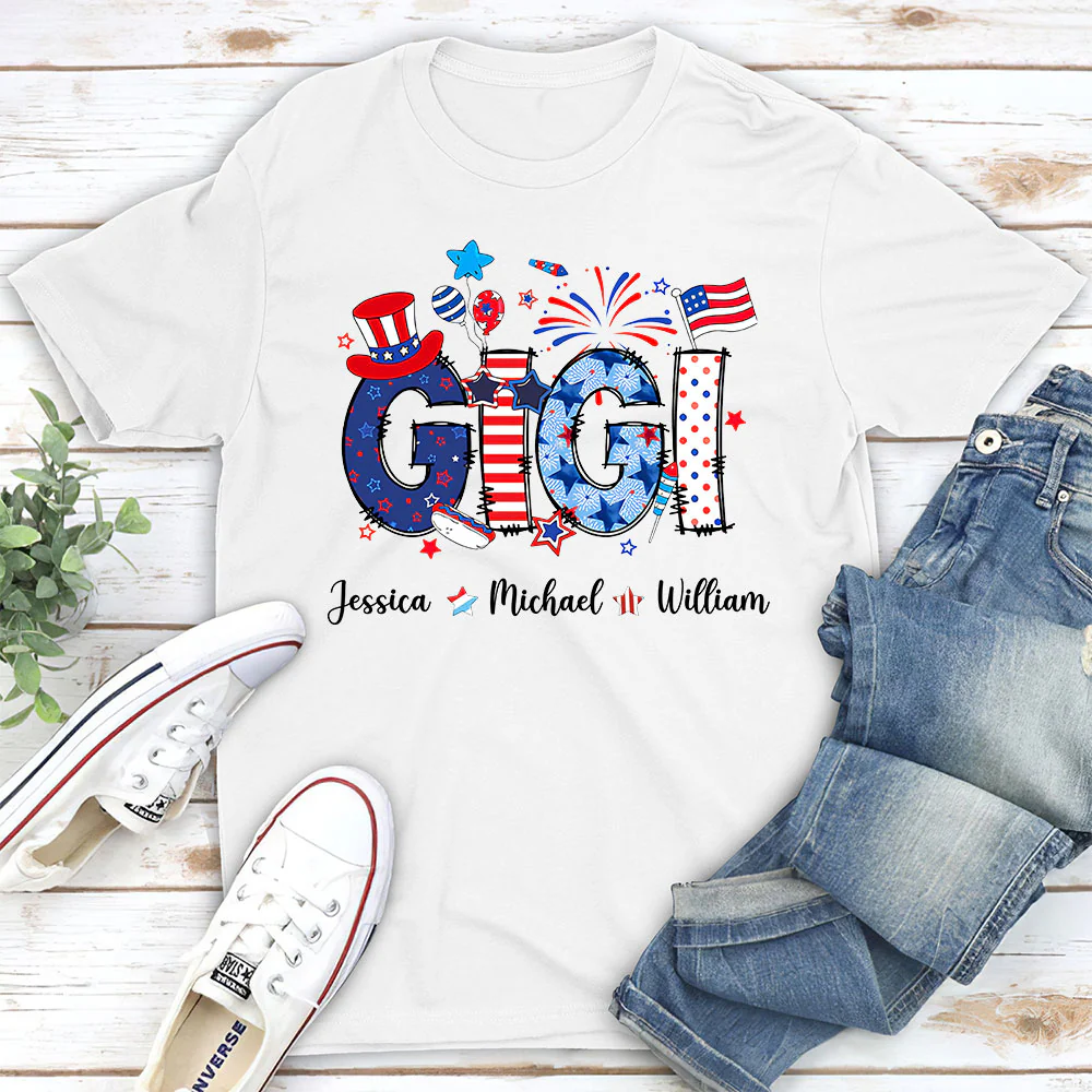 Grandma 4th Of July - Personalized Custom Shirt - Image 6