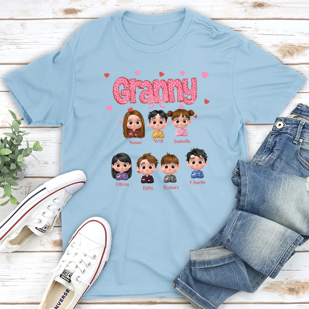 Grandma And Grandbabies Holiday - Personalized Custom Shirt - Image 2