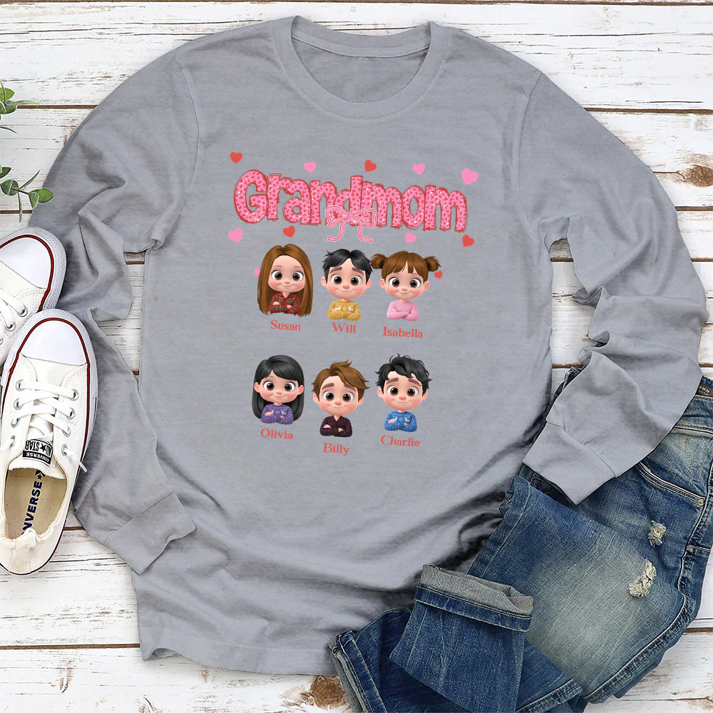 Grandma And Grandbabies Holiday - Personalized Custom Shirt - Image 7