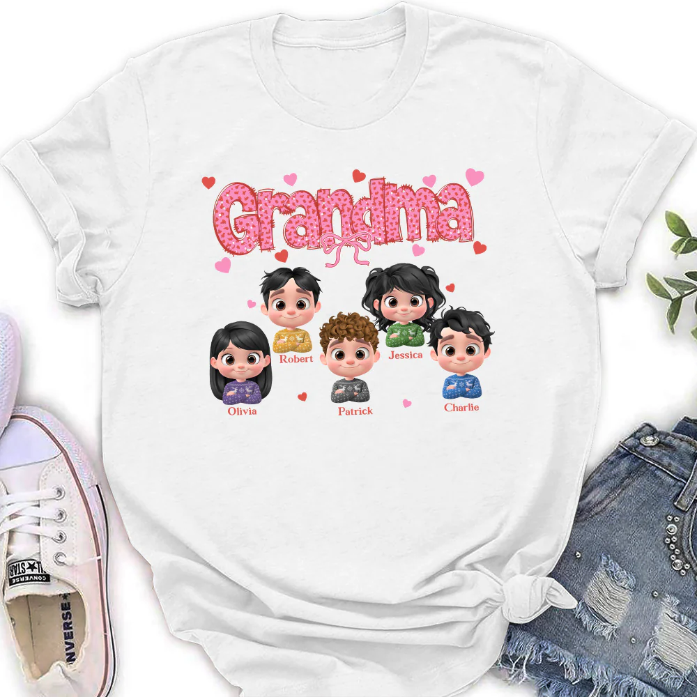 Grandma And Grandbabies Holiday - Personalized Custom Shirt - Image 9