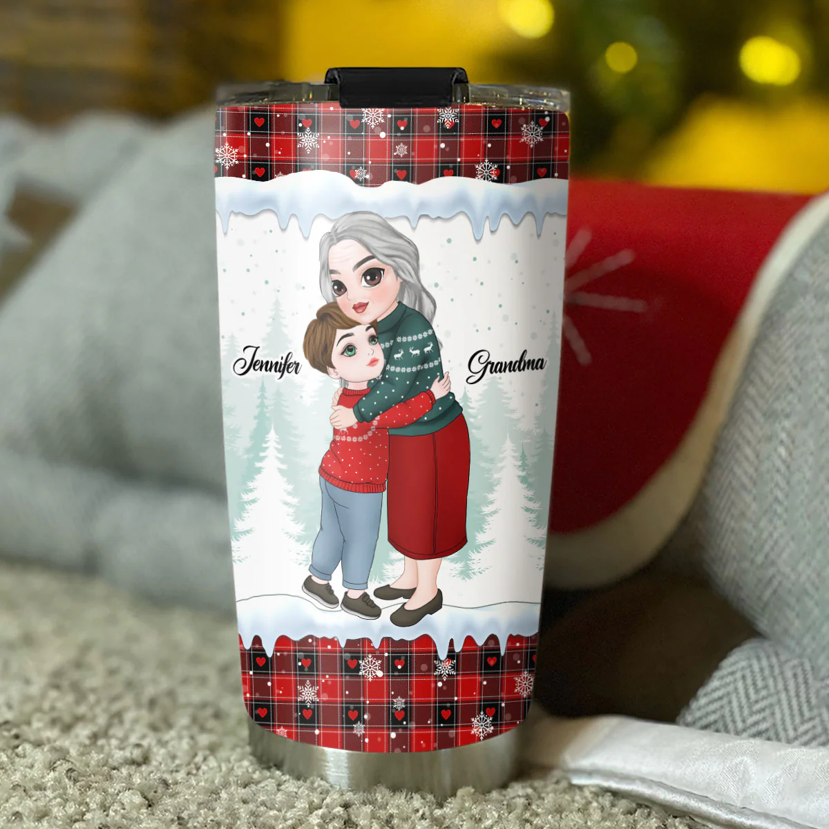 Grandma And Granddaughter - Personalized Custom Tumbler - Image 5