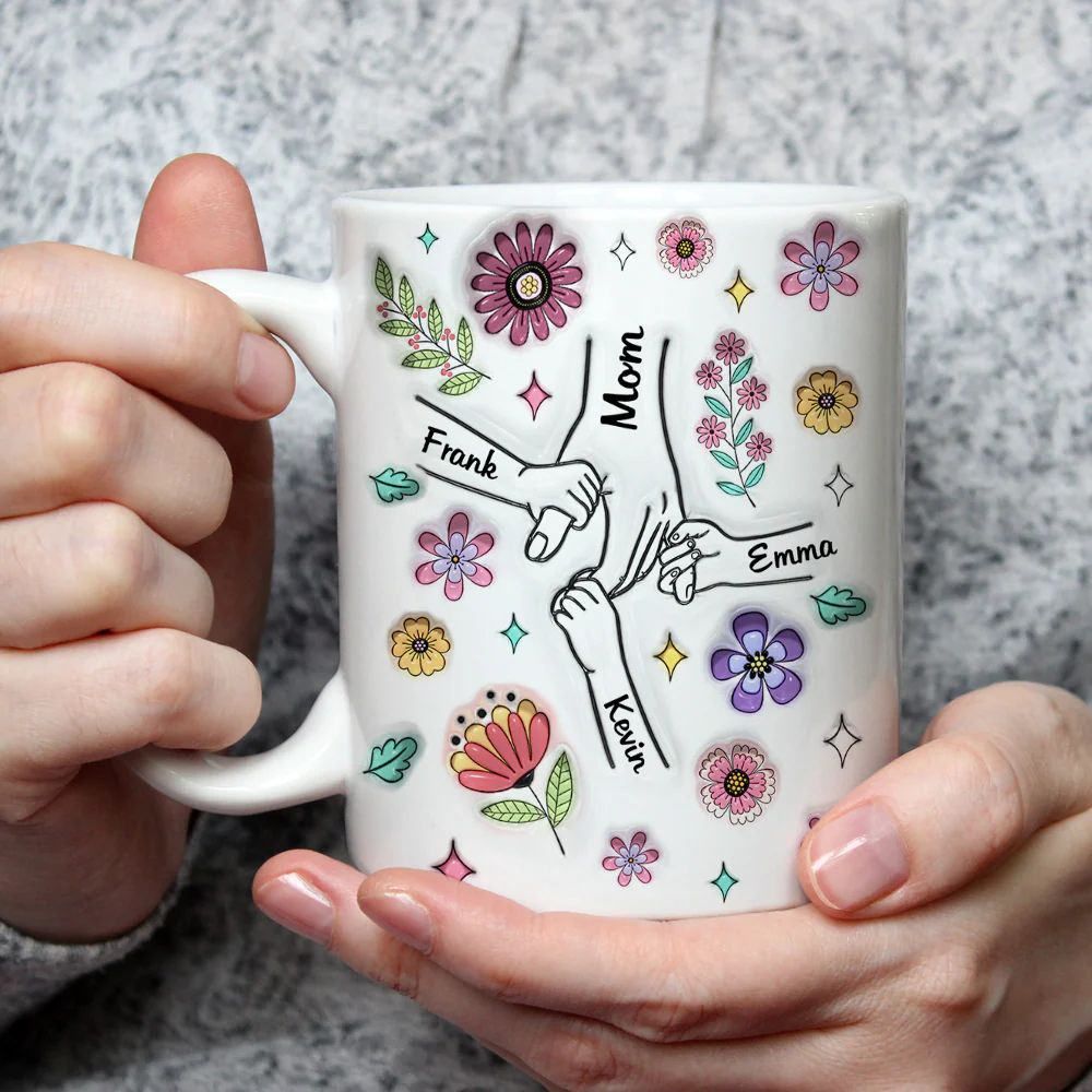 Grandma And Grandkids - Personalized Custom 3D Inflated Effect Mug - Image 3